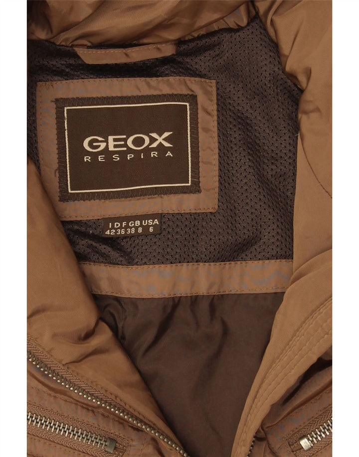 Geox Womens Respira Oversized polstret jakke UK 8 Small Beige Polyester