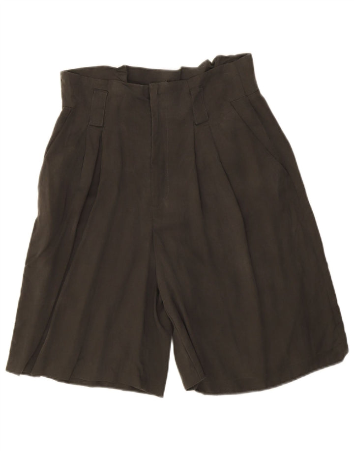 Zara kvinders højtaljede chinoshorts Medium W28 Khaki Lyocell