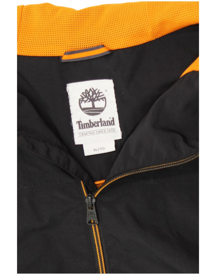 Timberland Herre Hooded Bomber Jacket UK 42 XL Sort Nylon