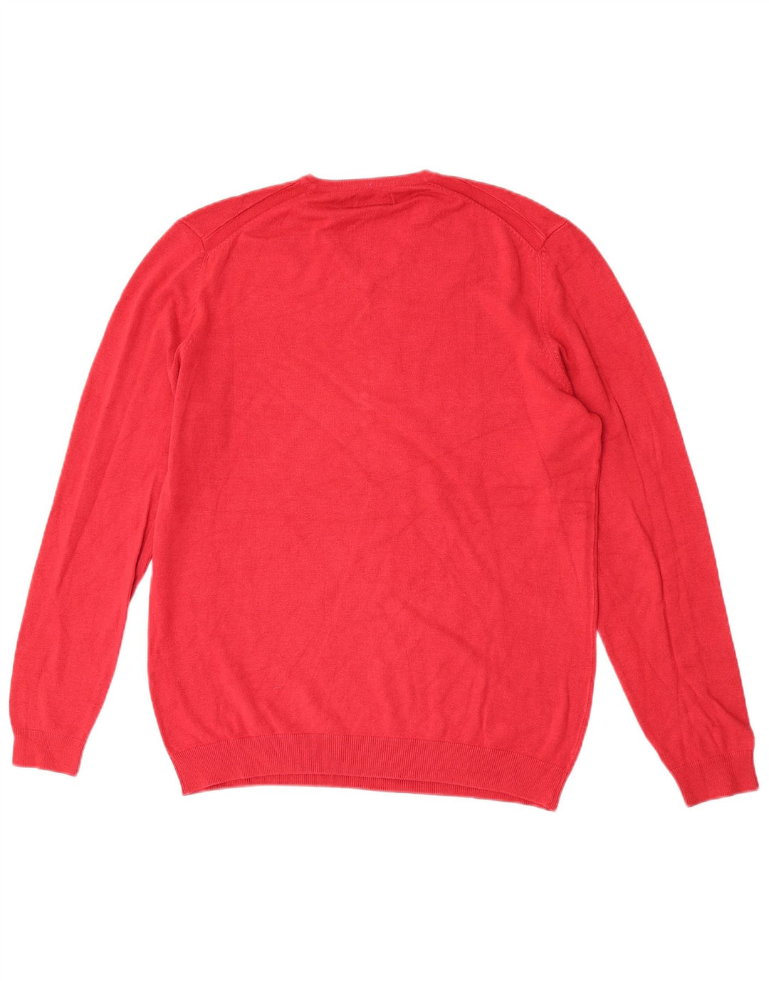 Zara Herre V-hals sweater Stor rød viskose