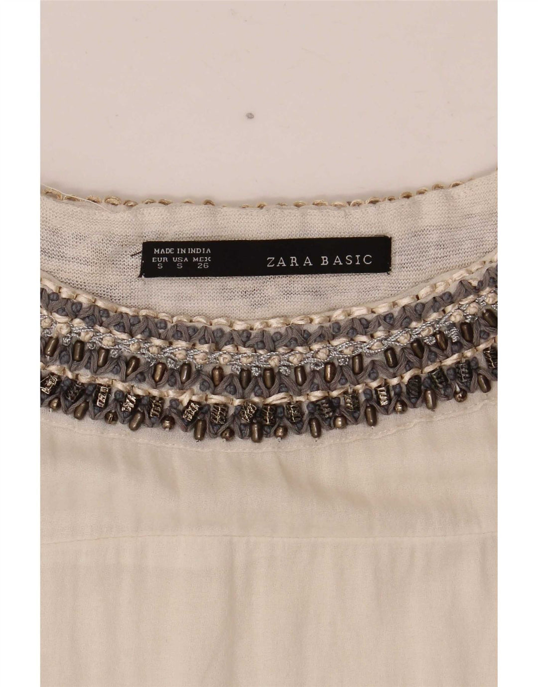 Zara Dame Oversized Bluse Top UK 10 Small White