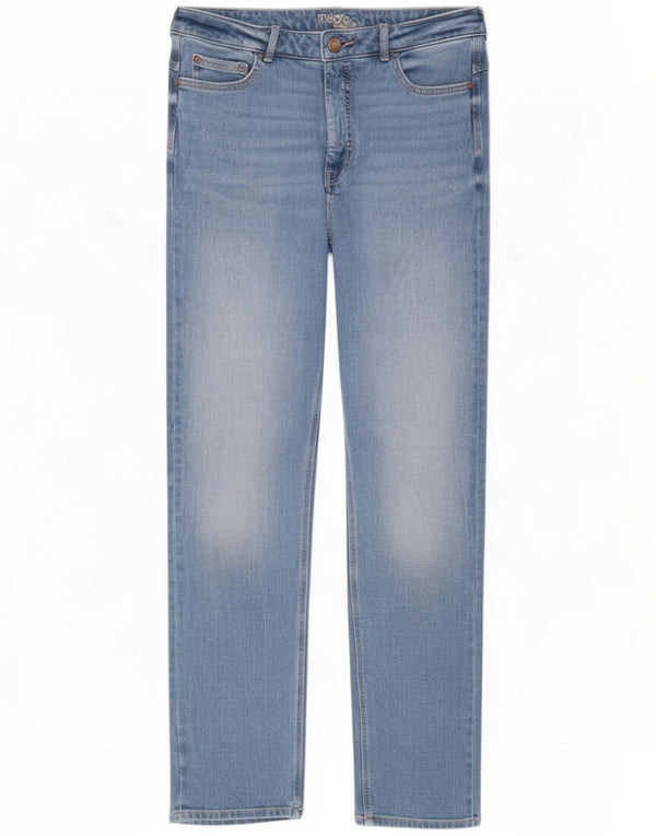 Marks & Spencer Womens Magic Straight Jeans UK 16 Large W34 L28 Blue Cotton