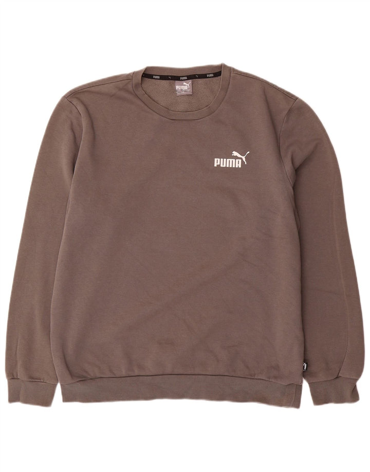 Puma Herre Sweatshirt Jumper Stor Grå Bomuld