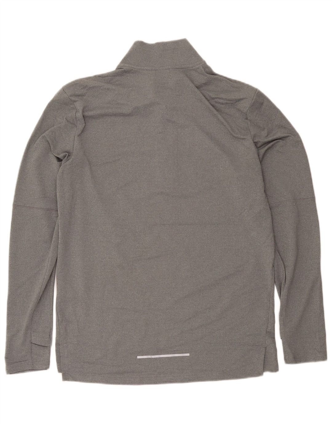 Nike Herre Dri Fit Top med lynlås og langærmet mellemgrå polyester