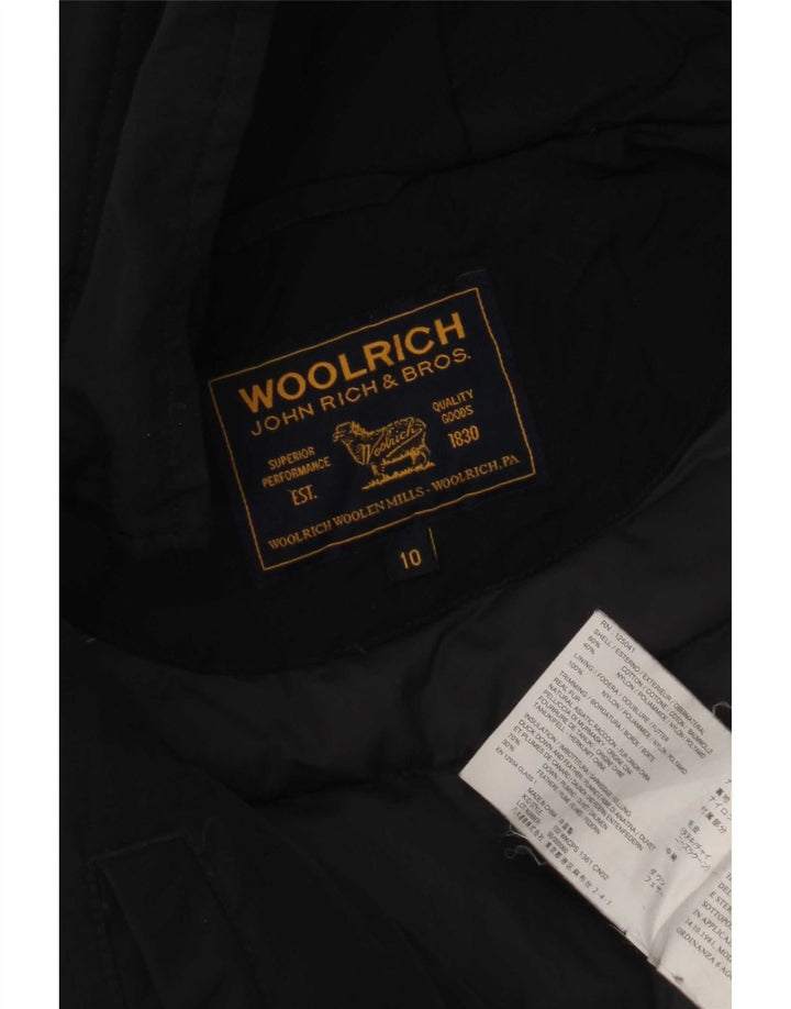 Woolrich hættejakke til drenge 9-10 år sort bomuld