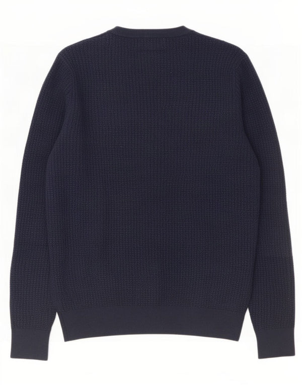 Reiss herre cardigan sweater Medium marineblå bomuld