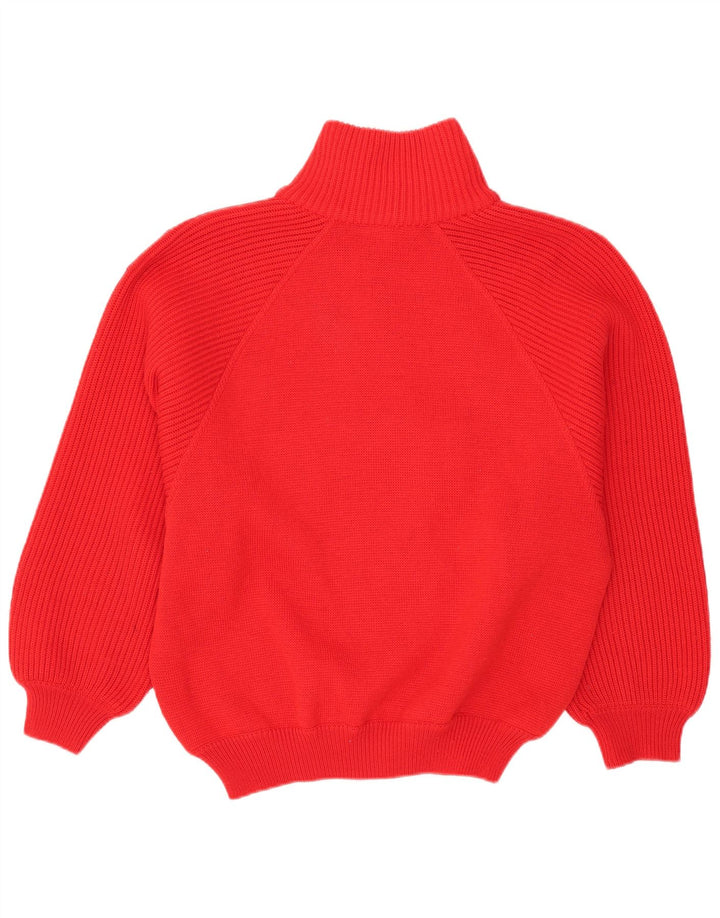 Skipper's Herre Button Neck Jumper Sweater IT 48 Medium Rød Uld