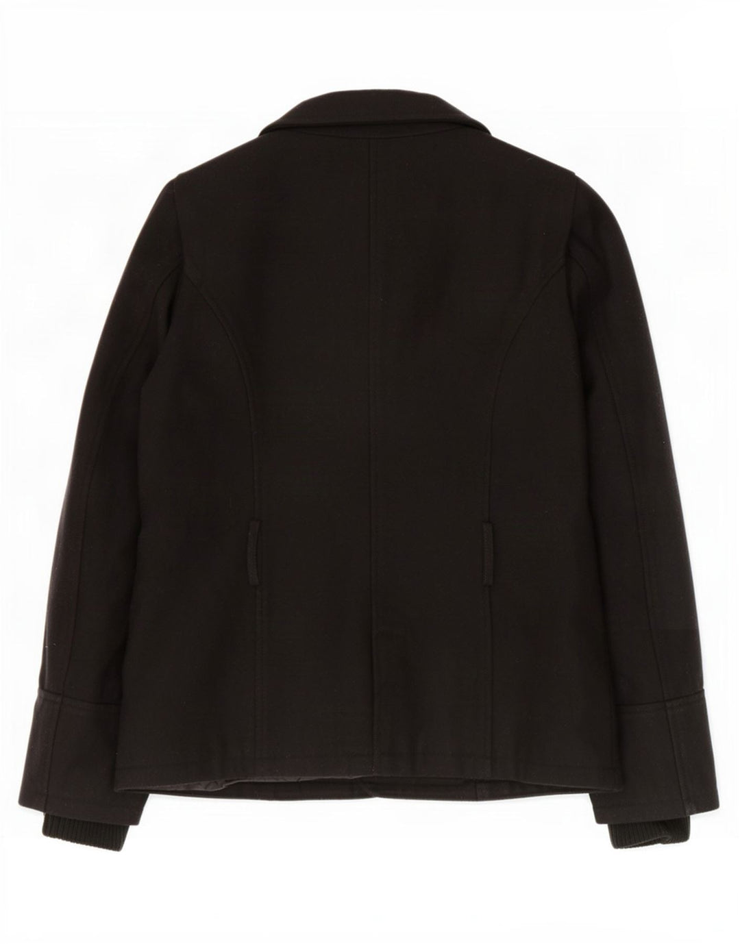 Zara Dame Windbreaker Jacket UK 16 Large Black Wool