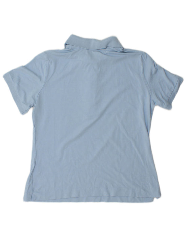 Luisa Spagnoli Dame Polo Shirt UK 16 Large Blue Viscose