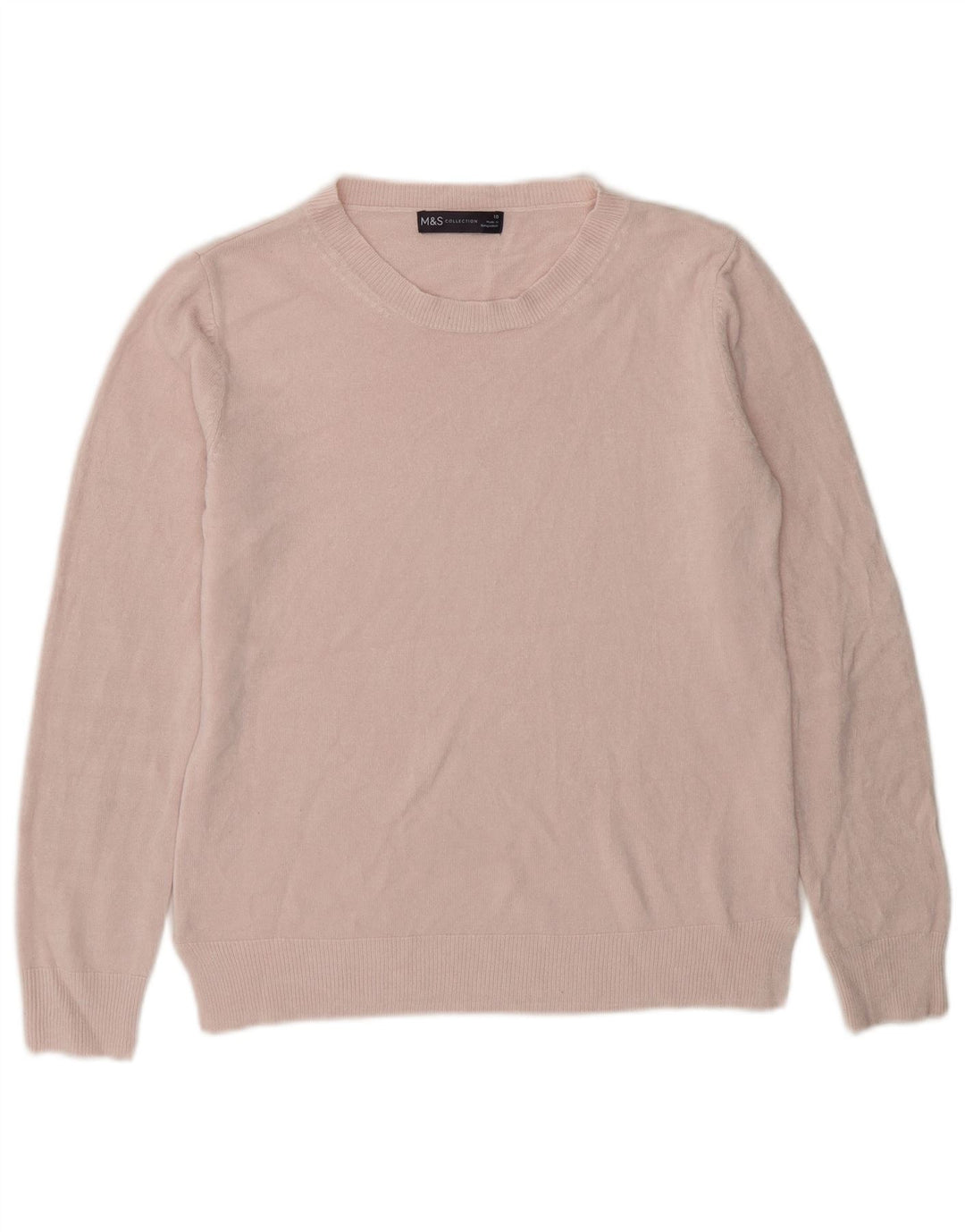 Marks & Spencer Dame Boat Neck Jumper Sweater UK 10 Small Pink