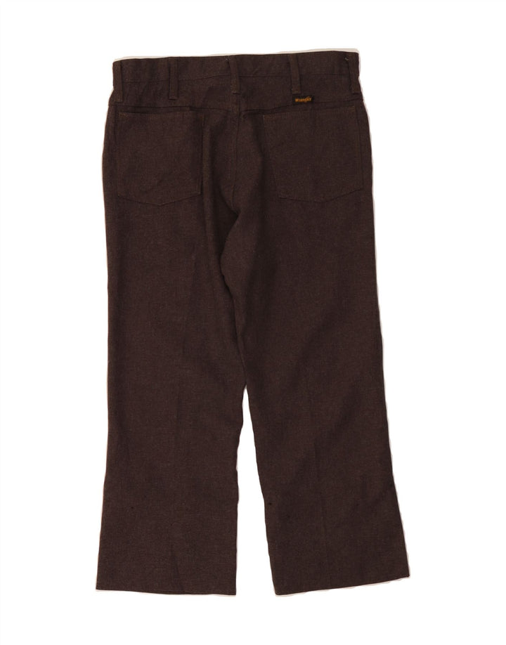 WRANGLER Womens Bootcut Casual Trousers W30 L23 Brown Vintage Wrangler and Second-Hand Wrangler from Messina Hembry 