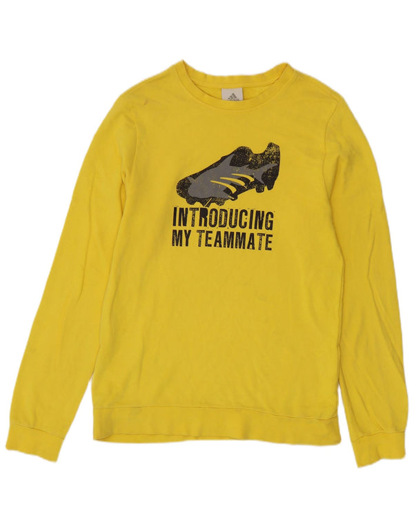 Adidas Herre grafisk sweatshirt Jumper Medium Gul