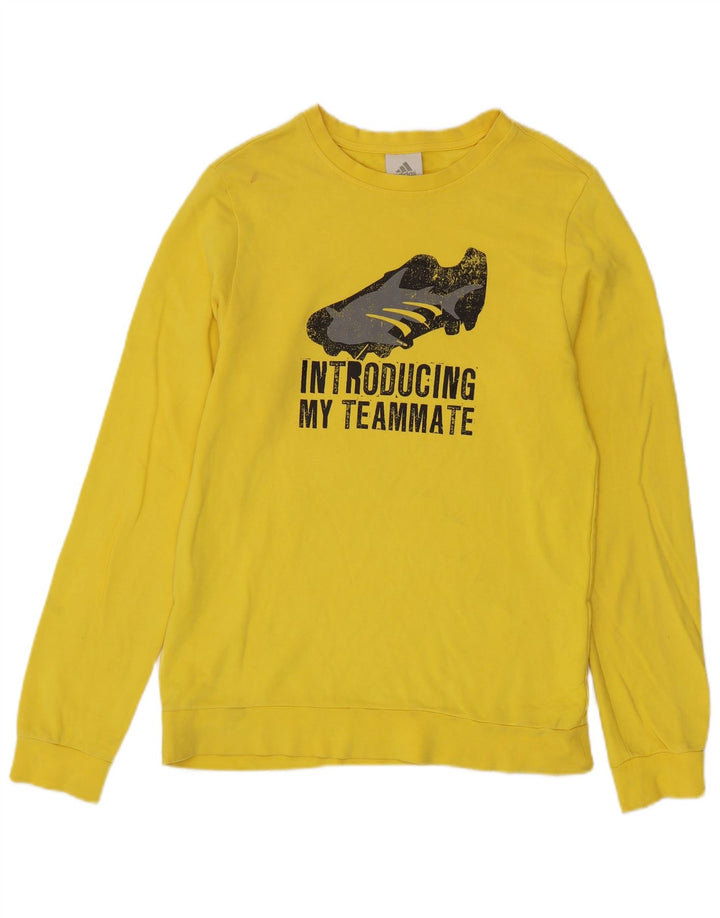 Adidas Herre grafisk sweatshirt Jumper Medium Gul