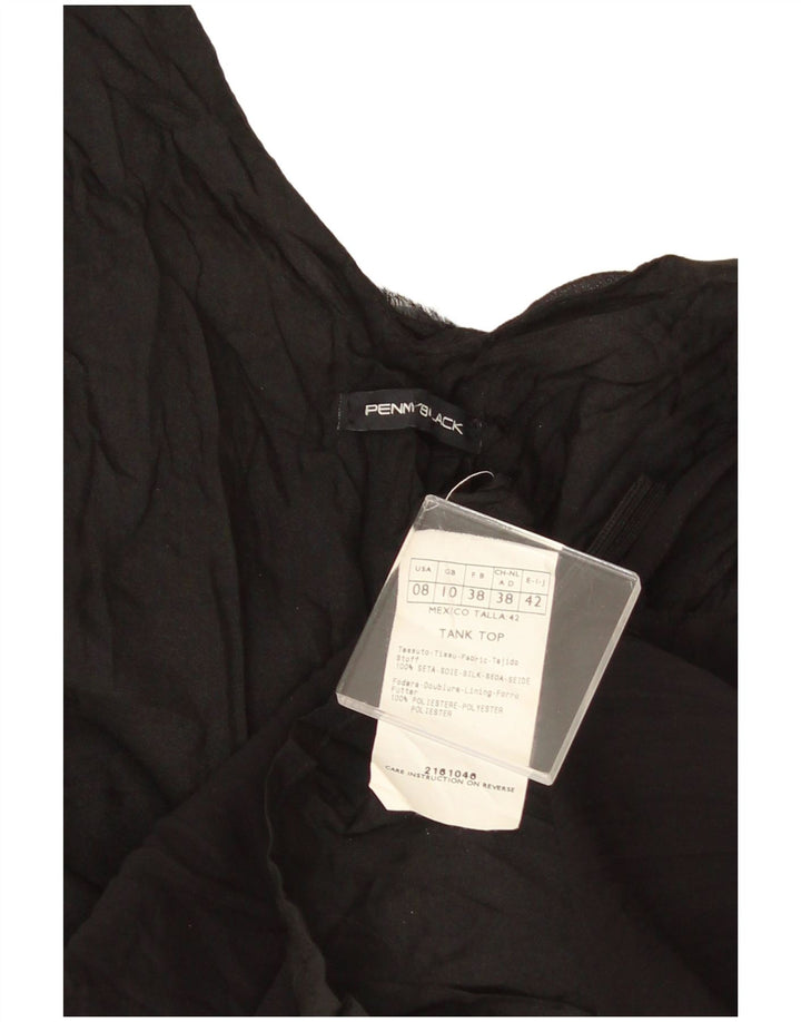 Penny Black Womens Crop Vest Top UK 10 Small Black Silk