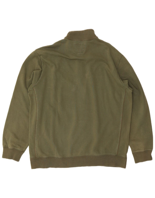 CHAMPION Sweatshirt med lynlås til mænd 3XL khaki bomuld