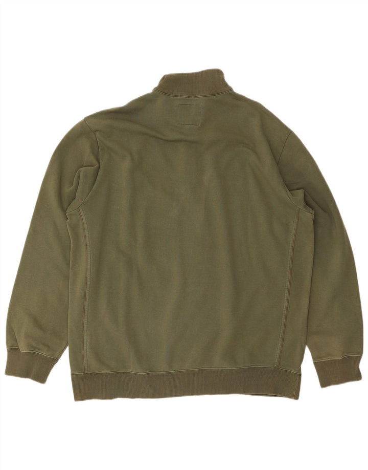 CHAMPION Sweatshirt med lynlås til mænd 3XL khaki bomuld