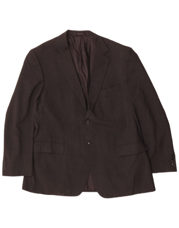 Marks & Spencer Mens 2 Button Blazer Jacket UK 44 XL Grey Polyester