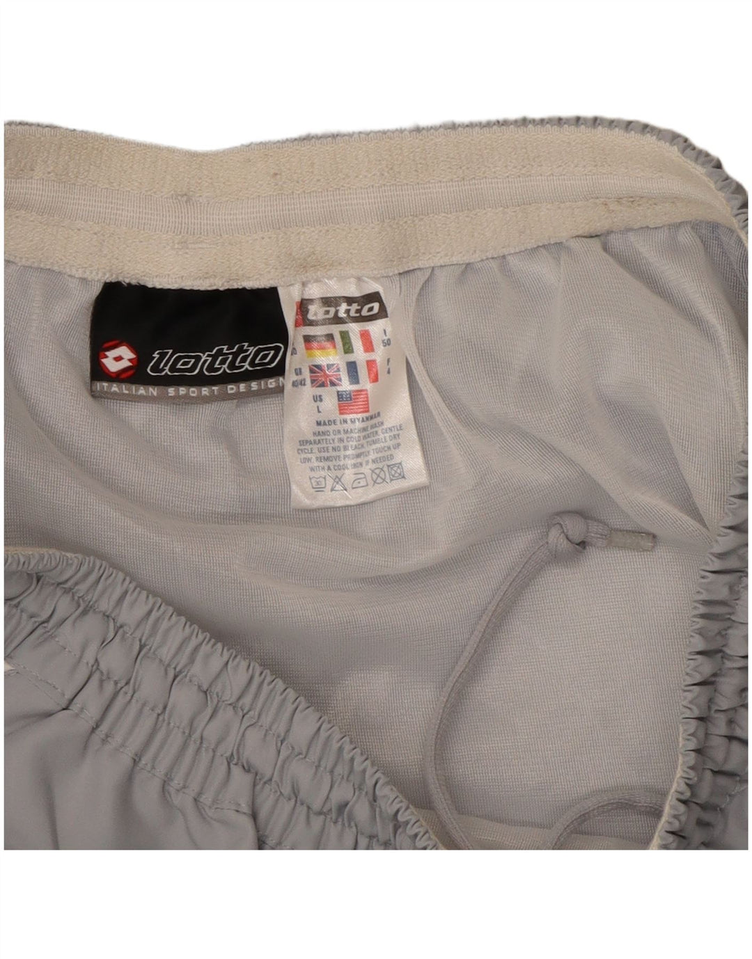 Lotto Herre Sportshorts UK 40/42 Large Grey Colourblock Polyester