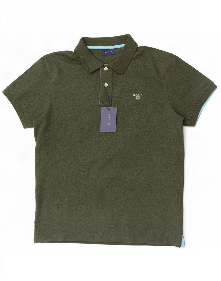 Gant Polo Shirt til mænd Stor grøn bomuld