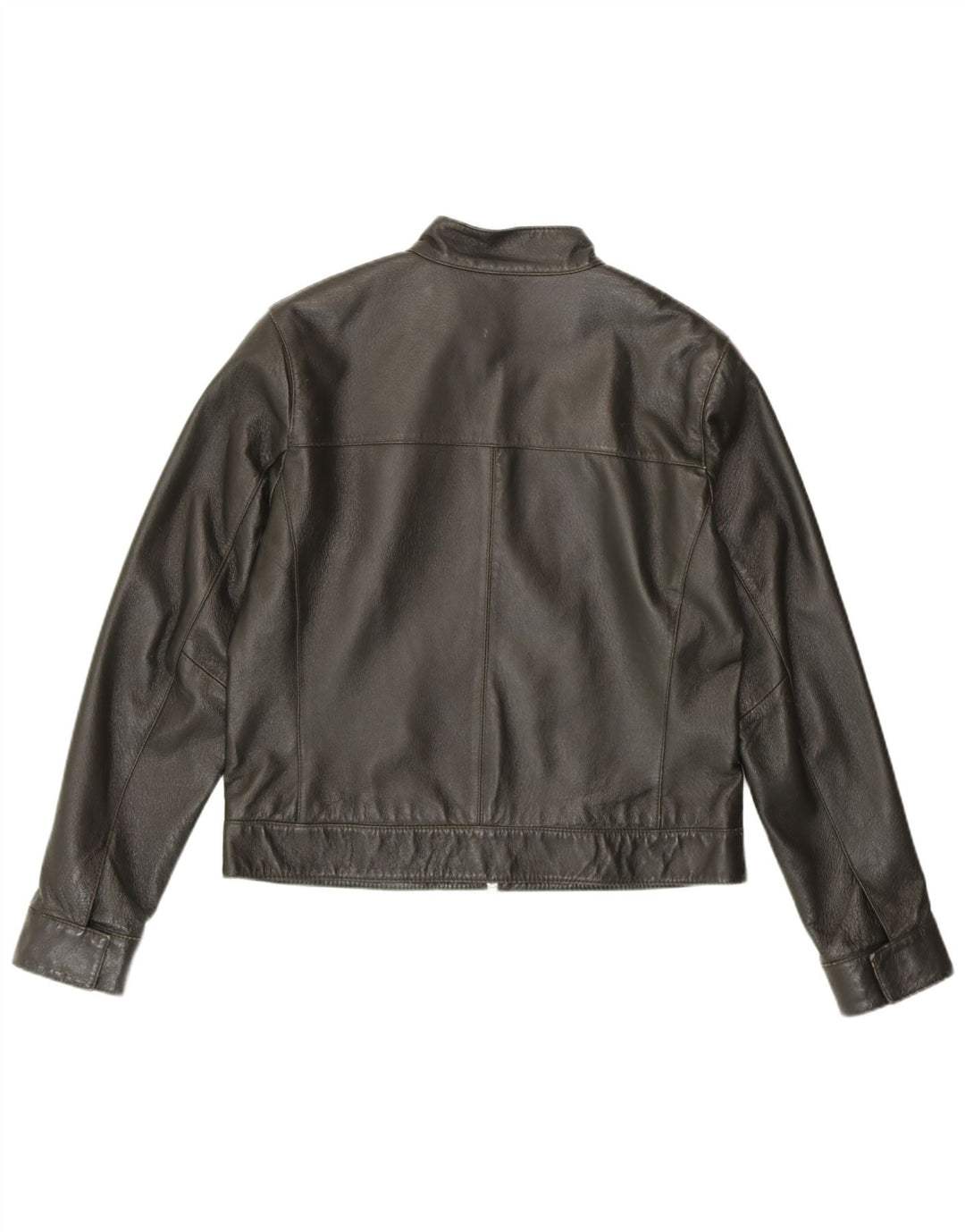 HELLINE Dame Læderjakke UK 14 Medium Grønt Læder