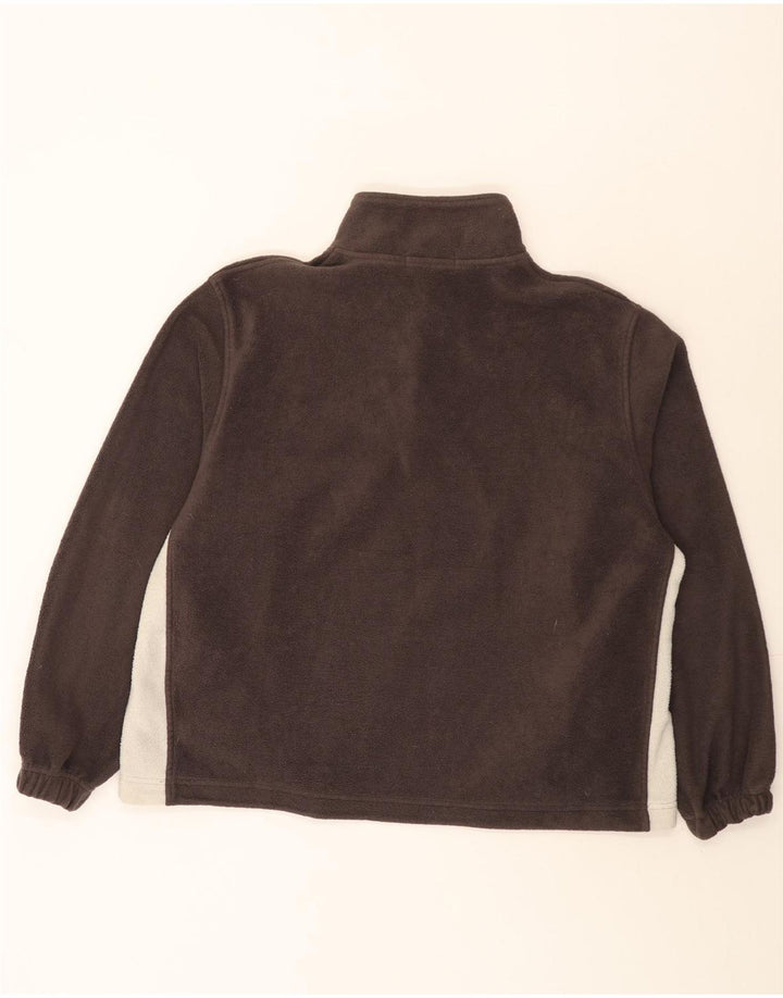 Fila herre lynlås hals fleece jumper stor brun colourblock polyester