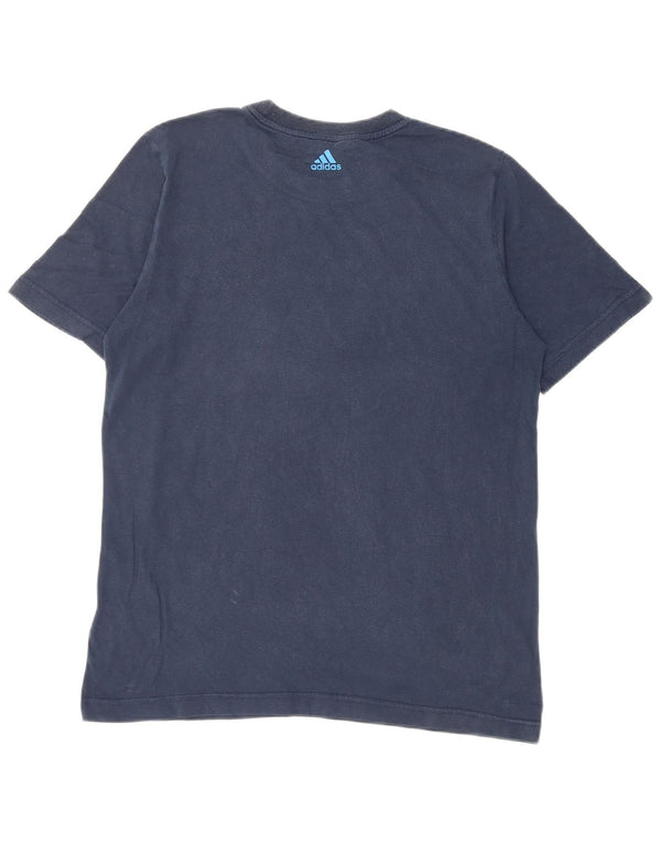 Adidas drenge grafisk t-shirt top 15-16 år marineblå bomuld