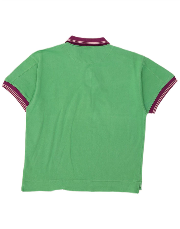Tænk Pink Herre Polo Shirt Large Green Colourblock