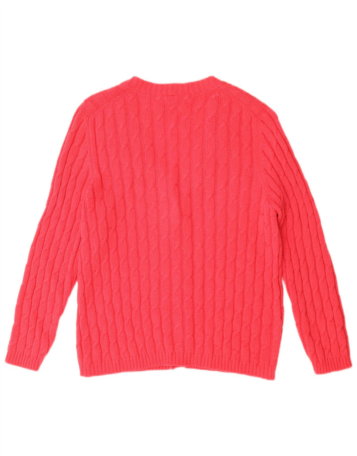 Vintage oversized cardigan sweater til kvinder UK 18 XL Rød