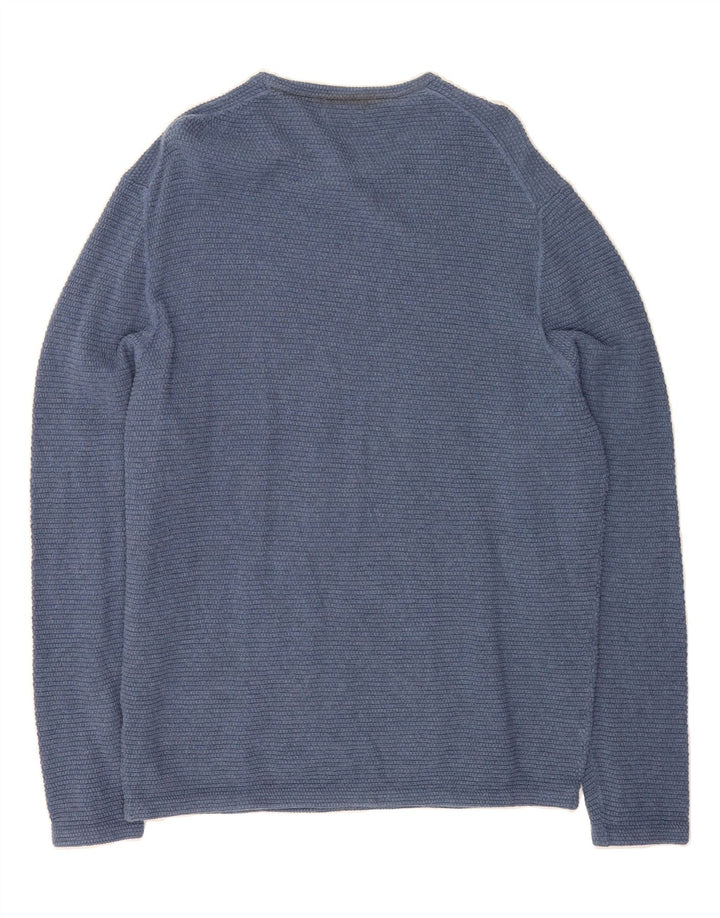 MASSIMO DUTTI Mens Crew Neck Jumper Sweater 2XL Blue Cotton Vintage Massimo Dutti and Second-Hand Massimo Dutti from Messina Hembry 