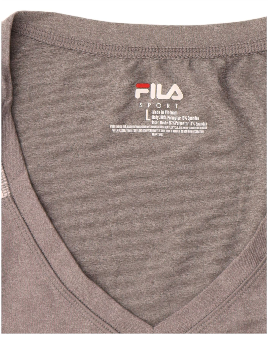 FILA T-shirt top til kvinder DK 14 Stor grå farveblok