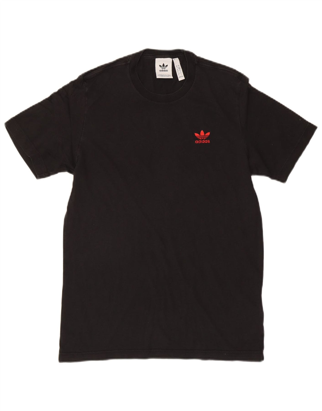 ADIDAS Mens T-Shirt Top Small Black Cotton
