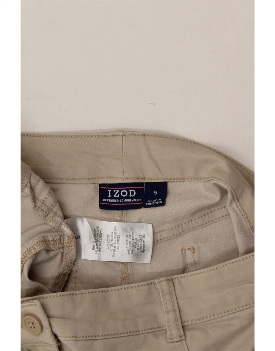 IZOD Womens Casual Shorts US 5 Small W28 Beige Cotton Vintage Izod and Second-Hand Izod from Messina Hembry 