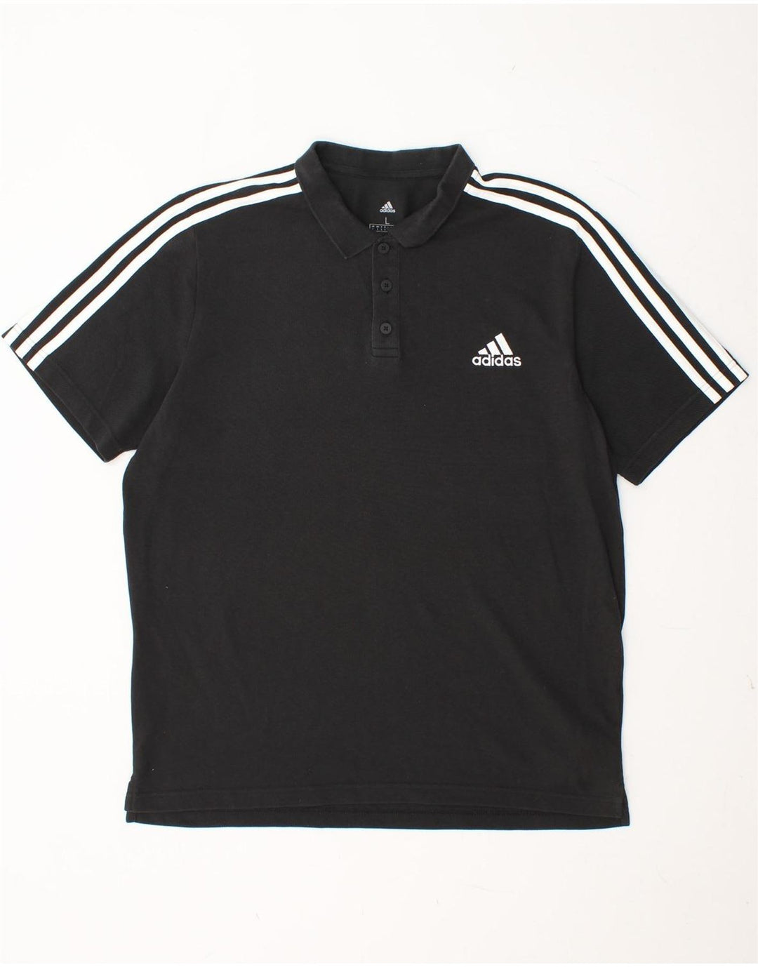 ADIDAS Poloshirt til mænd Stor sort bomuld