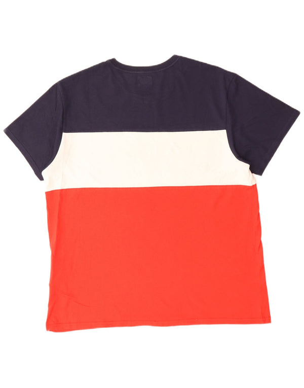 LEVI'S Herre grafisk T-shirt Top XL Flerfarvet Colourblock Bomuld