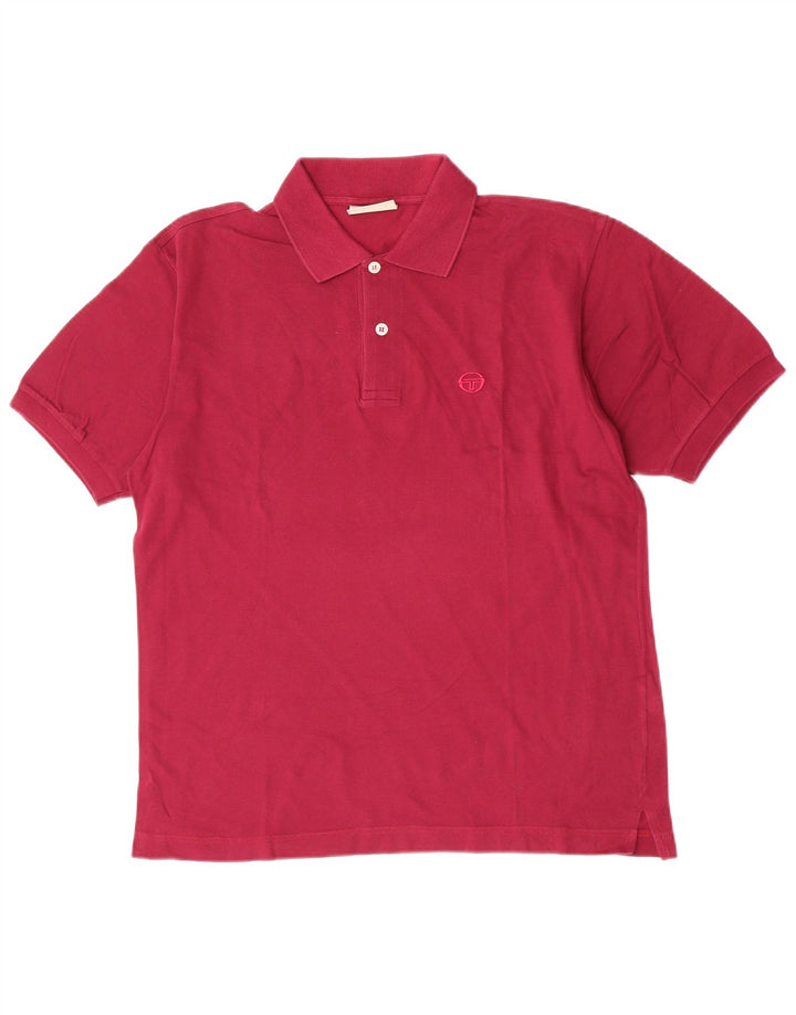 Sergio Tacchini Polo skjorte til mænd IT 48 Medium rødbrun bomuld