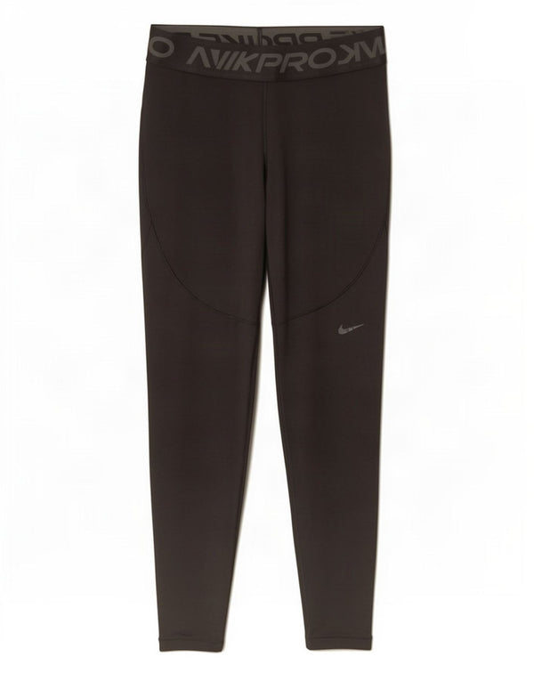 Nike Womens Therma-Fit grafiske leggings UK 12 Medium Black Polyester