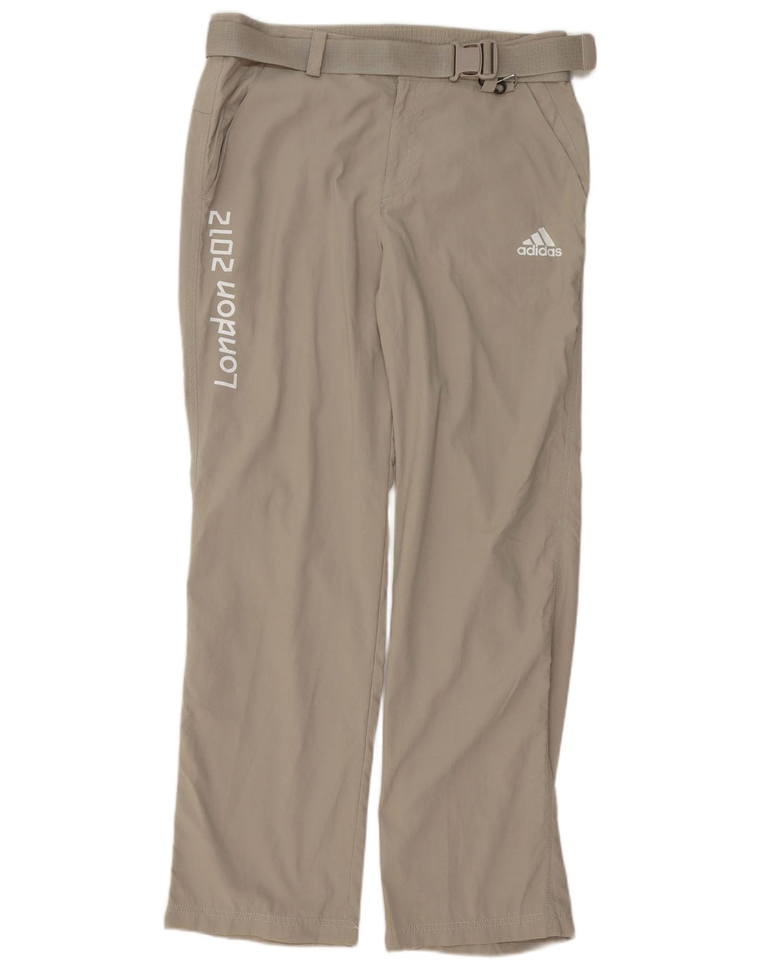 Adidas Herre Graphic Straight Chino Bukser Medium W32 L32 Grå Polyester