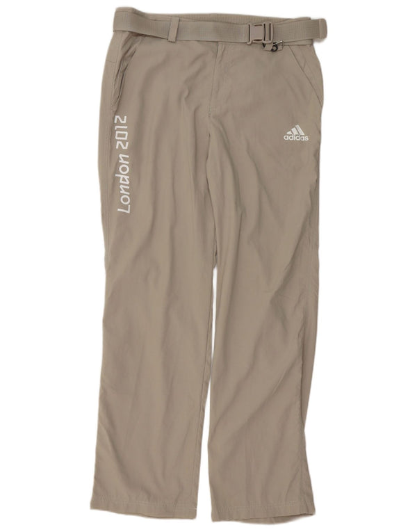 Adidas Herre Graphic Straight Chino Bukser Medium W32 L32 Grå Polyester