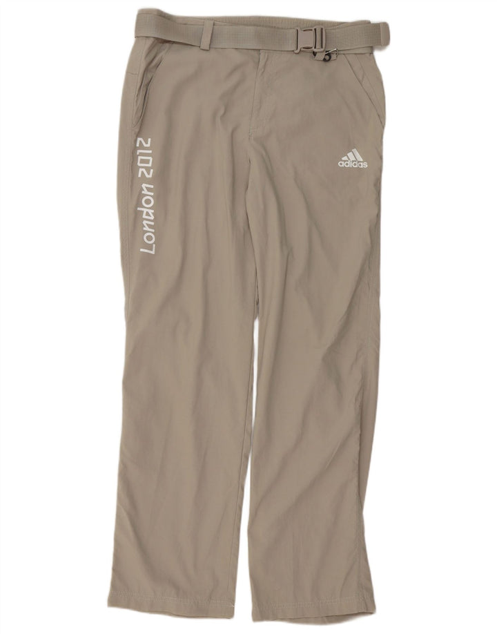 Adidas Herre Graphic Straight Chino Bukser Medium W32 L32 Grå Polyester