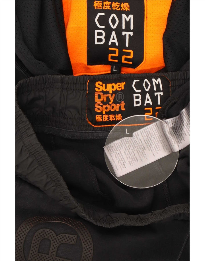 Superdry Herre grafisk hel træningsdragt Stor sort bomuld