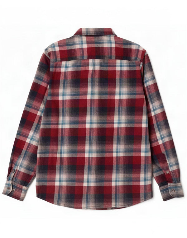 Lerros Mens Flannel Shirt Large Red Check Cotton