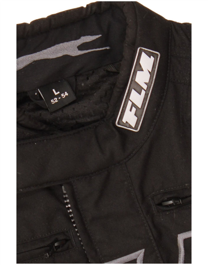 FLM Herre Graphic Racer Jacket IT 52/54 Stor Sort Polyamid