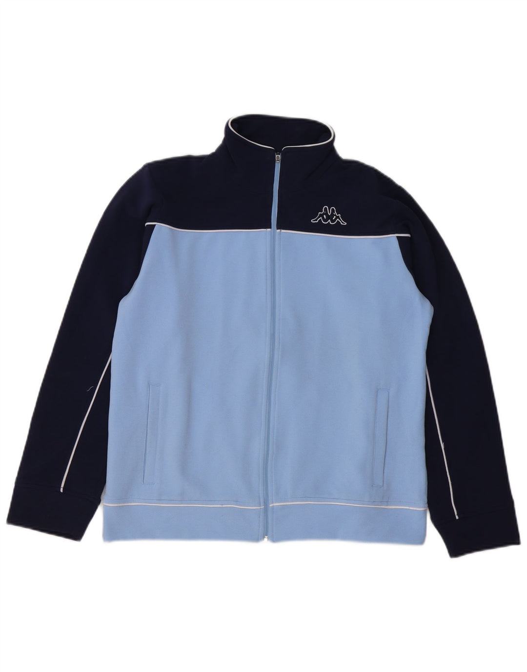 Kappa Womens Oversized træningsdragt Top Jacket UK 10 Small Blue Colourblock