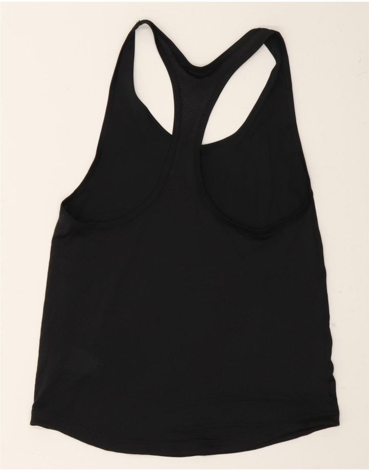 REEBOK Womens Vest Top UK 8/10 Small Black Polyester Vintage Reebok and Second-Hand Reebok from Messina Hembry 