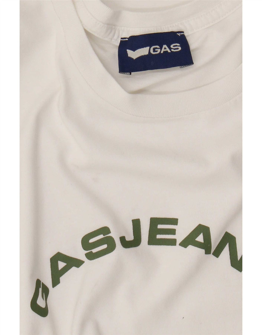 Gas Herre Grafisk T-Shirt Top Medium Hvid