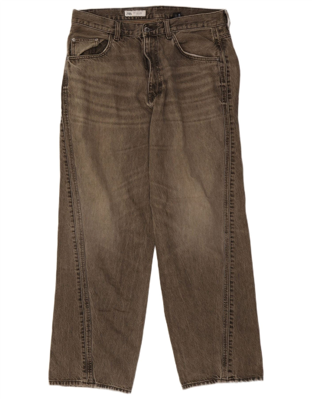 Zara Dame Løse Jeans EU 42 Large W32 L32 Grå Bomuld