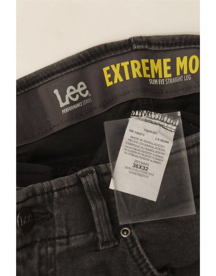 Lee Herre Slim Fit Straight Jeans W36 L32 Grå Bomuld