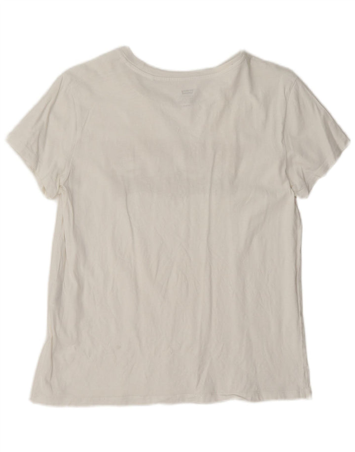 Levi's Grafisk T-shirt top til kvinder UK 14 Medium White