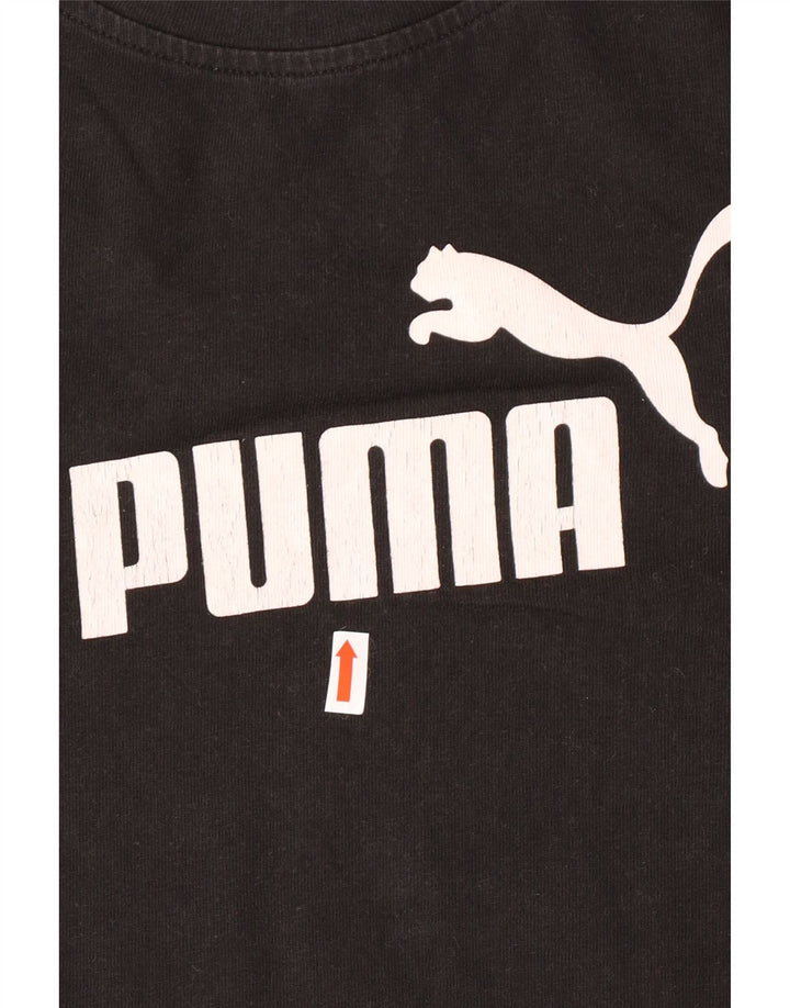 PUMA Grafisk T-Shirt Top til kvinder DK 14 Stor Sort