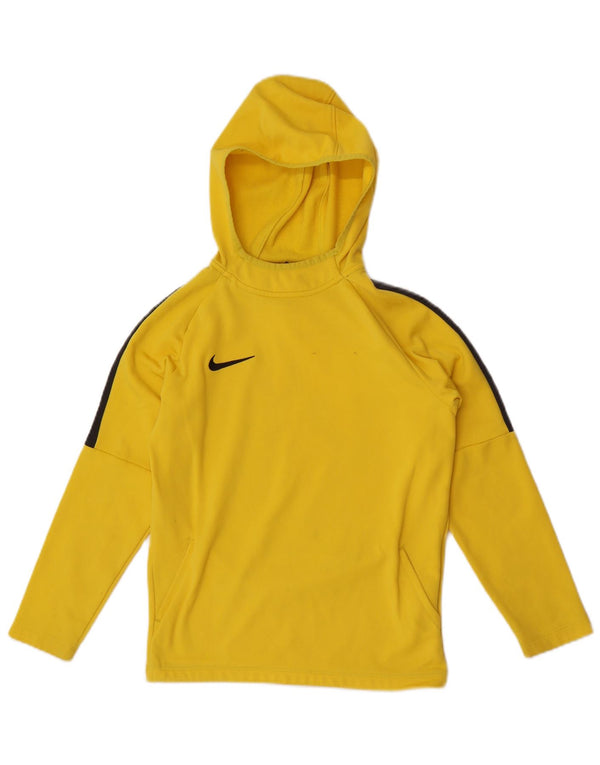 Nike Dri Fit hættetrøje til drenge 10-11 år Medium Gul Colourblock